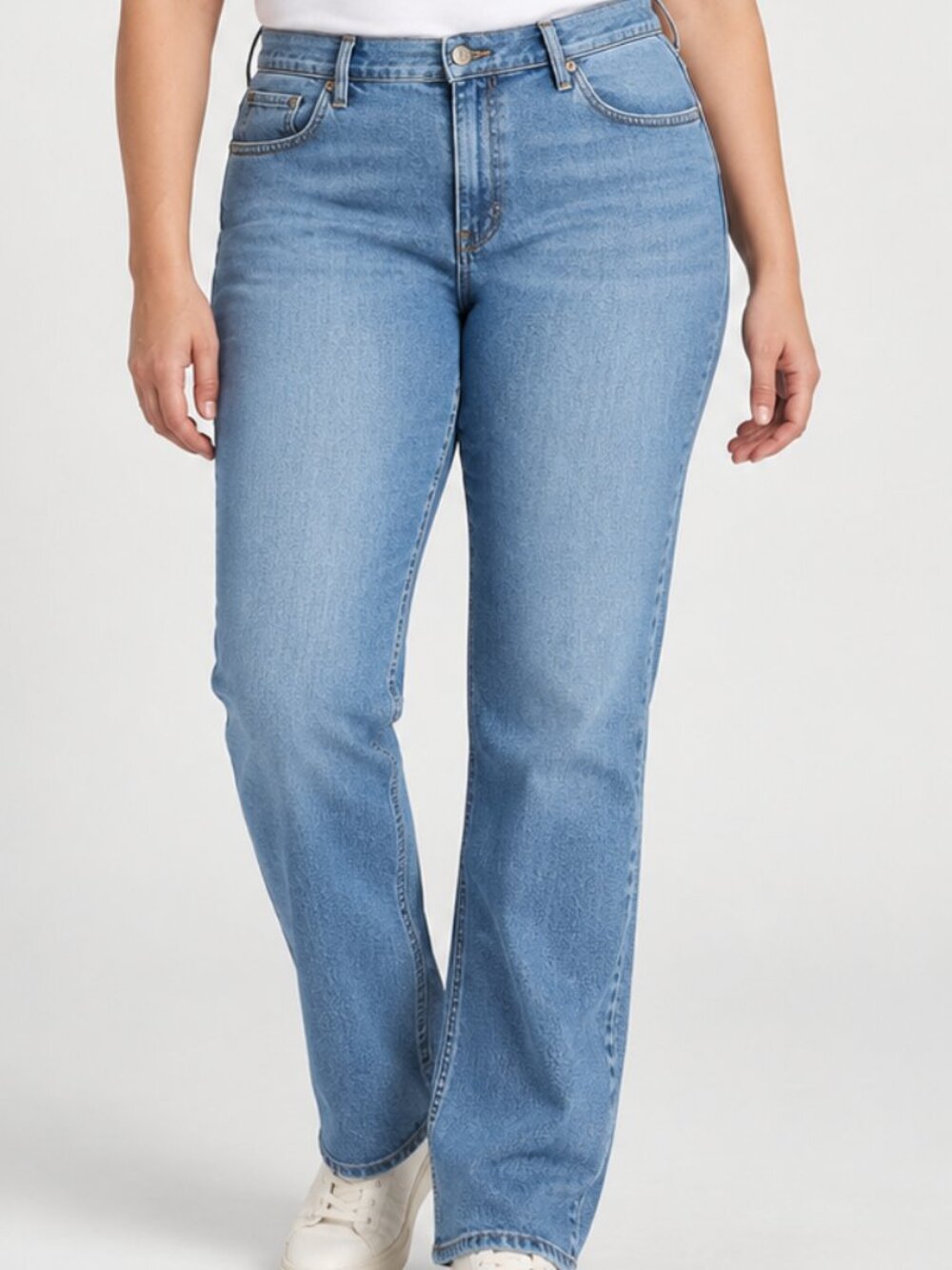 Lee Classic Fit Medium Wash Straight Leg Jeans Women’s 16 Long